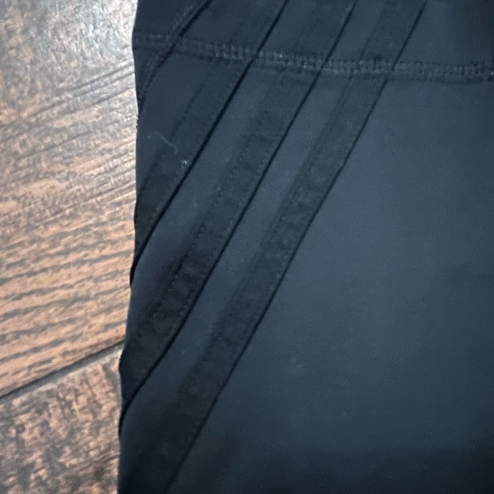 Adidas Black Performance Leggings with Iconic Stripes - Picture 4 of 4